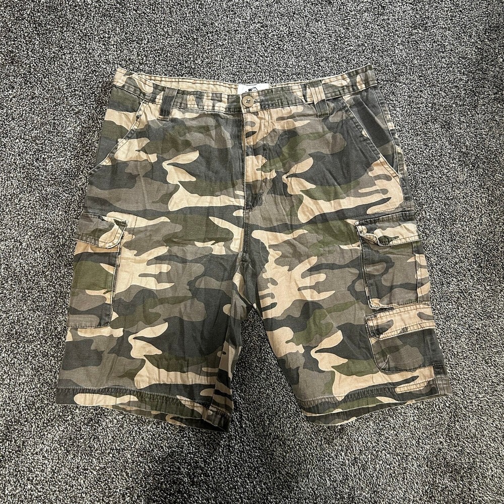 Old Mill Cargo Shorts Mens 34 Camo Excellent Cotton Tactical Military Utility